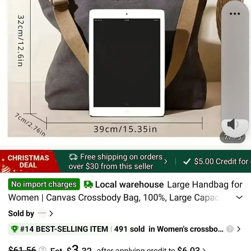 Chic Gray and Tan Hobo Bag - Picture 6 of 6